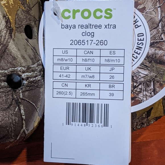 Crocs Baya Realtree Xtro Clog (size mens 6 & 7) - Picture 8 of 12